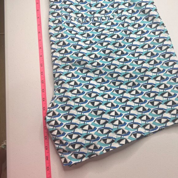 Crown & Ivy Women's 24W Regular Printed Shorts - Blue & White Umbrella Pattern - Picture 7 of 11